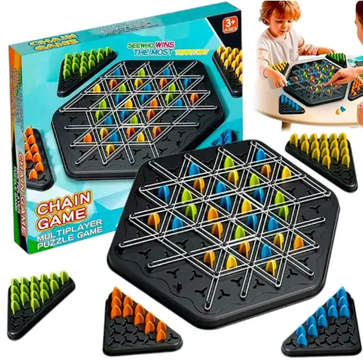 [9340457036476] Chain Triangle Chess Game