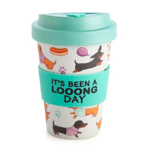 [9318051142534] Eco-To-Go Dachshund Bamboo Travel Mug